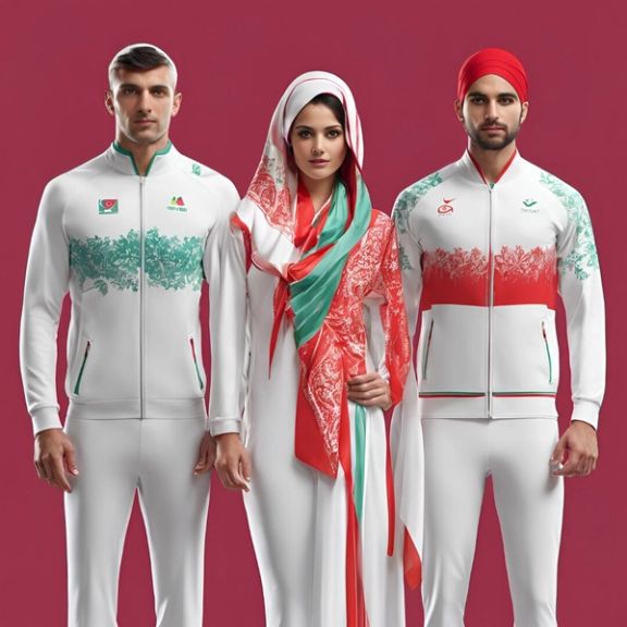 AI-generated images for Iranian athletes