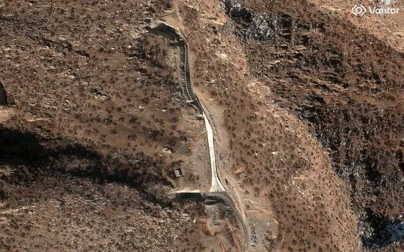 ورودی مجموعه موشکی خرمآباد پیش از حمله، ۱۸ دی