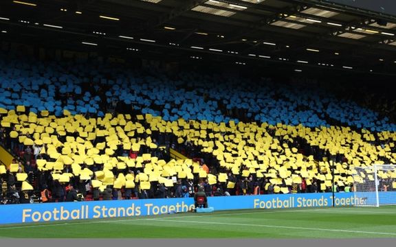 سانسور تصاویر همبستگی تیمهای لیگ برتر انگلستان با شهروندان اوکراین در صدا و سیما