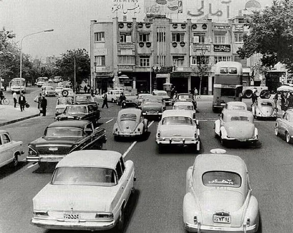 Traffic in Tehran circa 1960