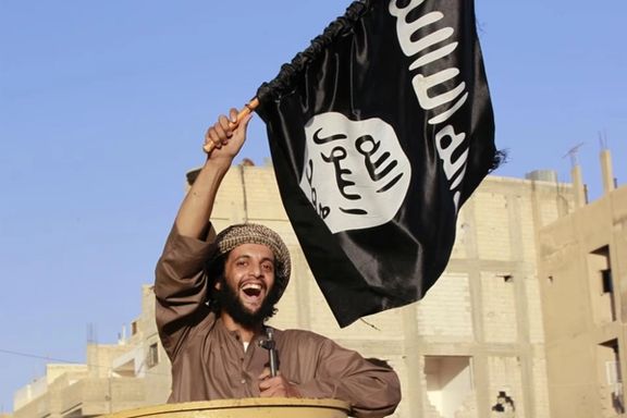A militant Islamist fighter, waving a flag, cheers as he takes part in a military parade along the streets of Syria's northern Raqqa province June 30, 2014.