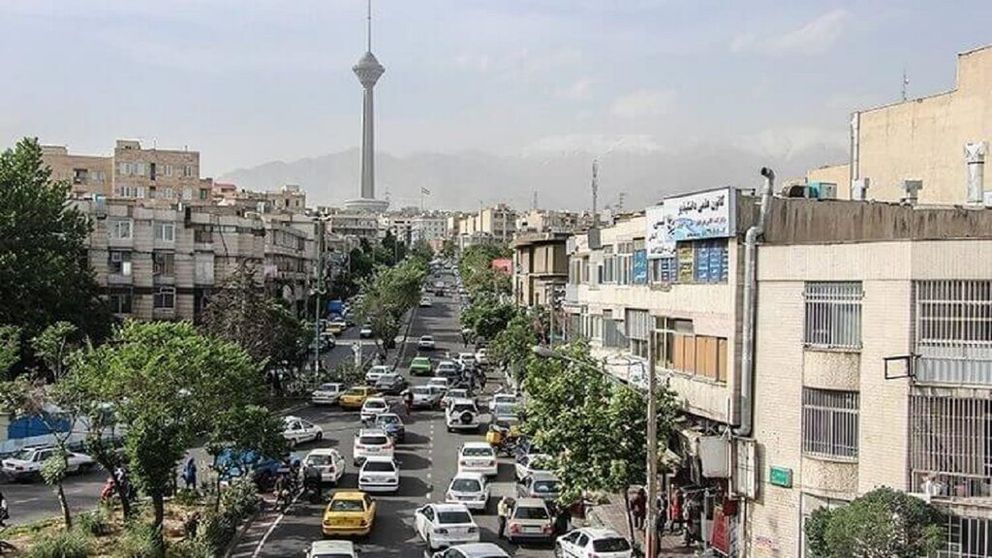 A view of Bisotun Street in central Tehran 