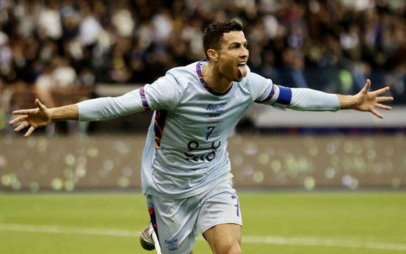 کریس رونالدو در بازی ستارگان ریاض - پاریسنژرمن