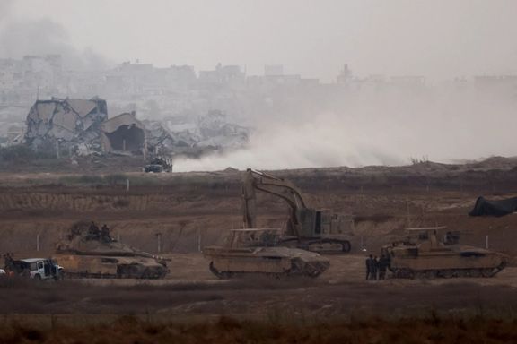 ادوات جنگی ارتش اسرائیل در نزدیکی مرز نوار غزه، چهارم مرداد