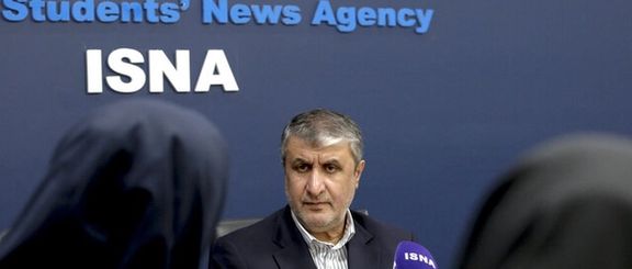 Iran's nuclear chief Mohammad Eslami speaking to ISNA, August 31, 2022