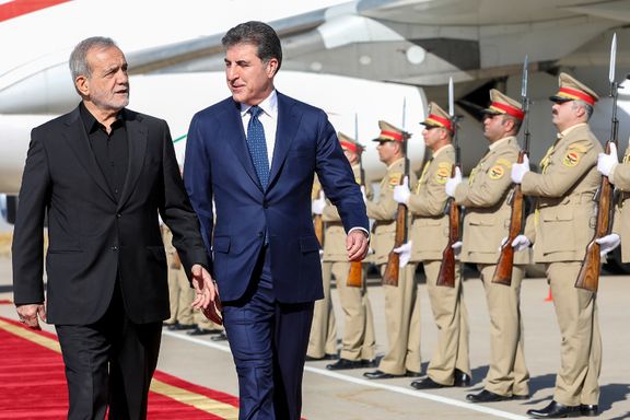 Iran’s President Masoud Pezeshkian arrived in Iraqi Kurdistan region on September 12, 2024