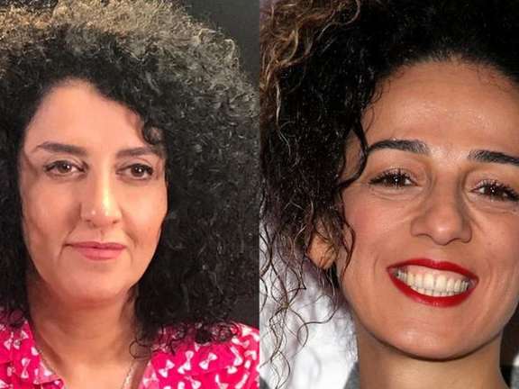 Iranian activists Narges Mohammadi (left) and Masih Alinejad