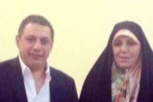 Nizar Zakka with Shahindokht Molavardi, who was Vice President for Women and Family Affairs .