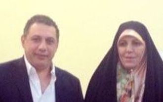 Nizar Zakka with Shahindokht Molavardi, who was Vice President for Women and Family Affairs .