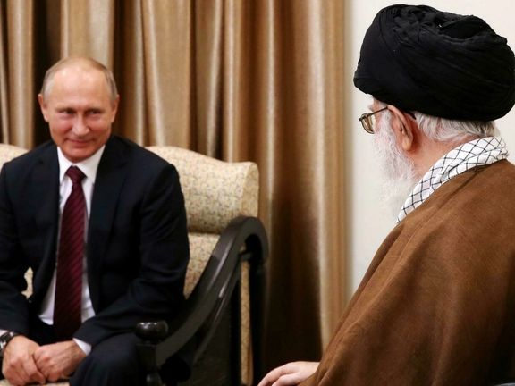 Ali Khamenei and Vladimir Putin meeting in Tehran. November 1, 2017