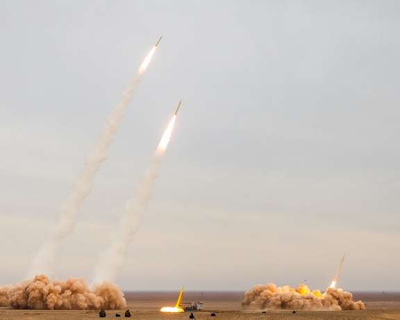 Iran firing ballistic missiles on December 24, 2021