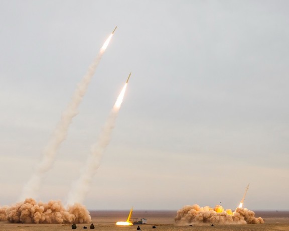 Iran firing ballistic missiles on December 24, 2021