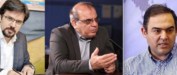 (From left) Yashar Solatni, Abbas Abdi, Hossein Dehbashi