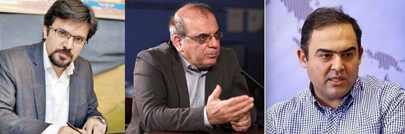 (From left) Yashar Solatni, Abbas Abdi, Hossein Dehbashi (undated)