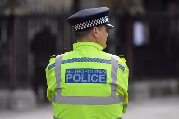 File photo shows a Metropolitan Police officer in London