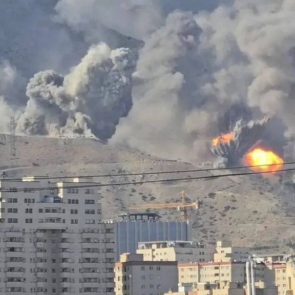 Footage aired by Al Hadath shows compressed air escaping from holes in the ground after the explosion—suggesting the presence of underground tunnels or corridors.