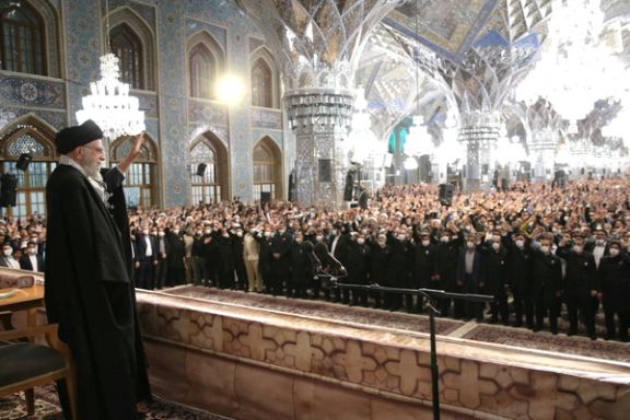 Iran's Supreme Leader Ali Khamenei during Nowruz gathering in Mashhad, March 21, 2023