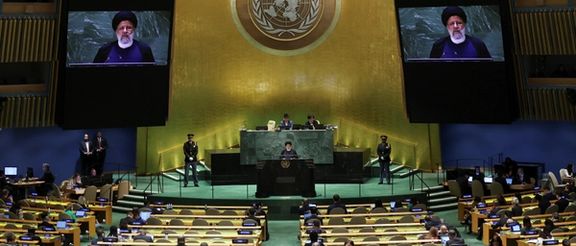 Iran's President Ebrahim Raisi addresses the 78th Session of the UN General Assembly in New York City, September 19, 2023.