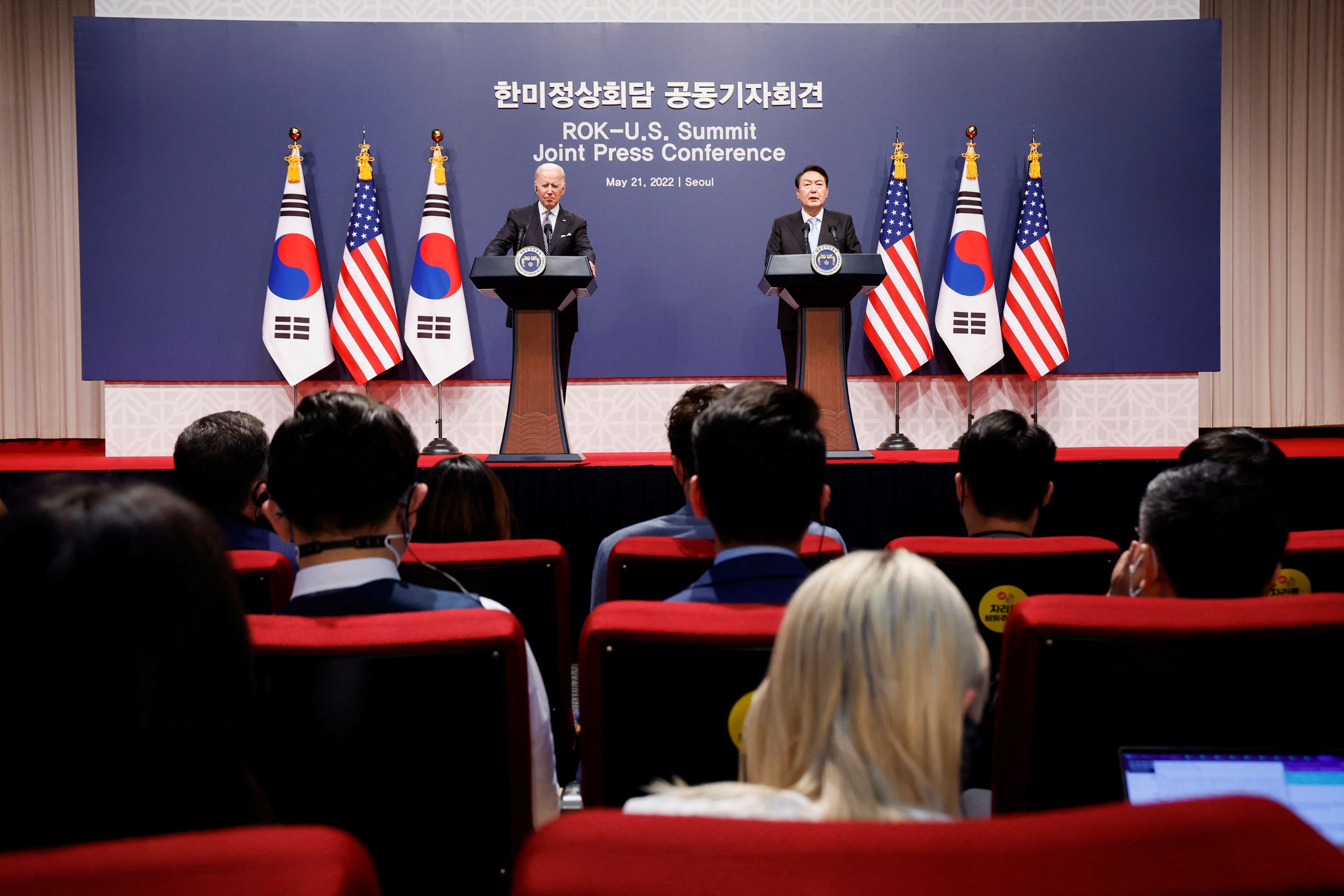 جو بایدن و یون سوک یول بر ضرورت افزایش بازدارندگی در برابر تهدیدات کره شمالی تأکید کردند