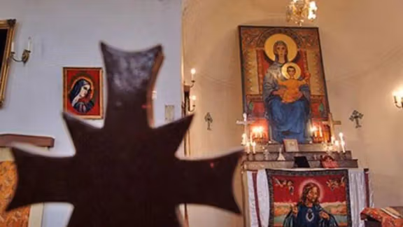 A church in Iran's Khuzestan province, southern Iran.