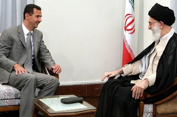 Syrian President President Bashar al-Assad and Iran's ruler Ali Khamenei during a meeting in Tehran