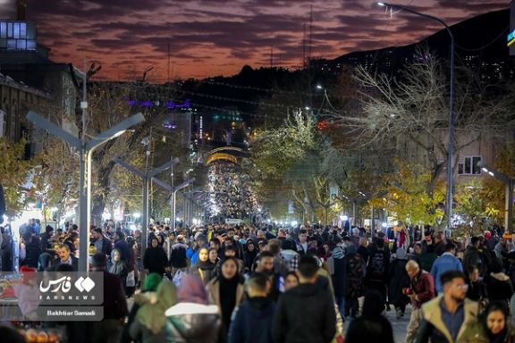 Sanandaj bazaar in southwestern Iran at Yalda night (December 21, 2023)