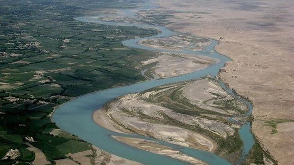 The Hirmand or Helmand river flowing in Afghanistan