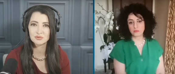 Narges Mohammadi (right) and Sima Sabet