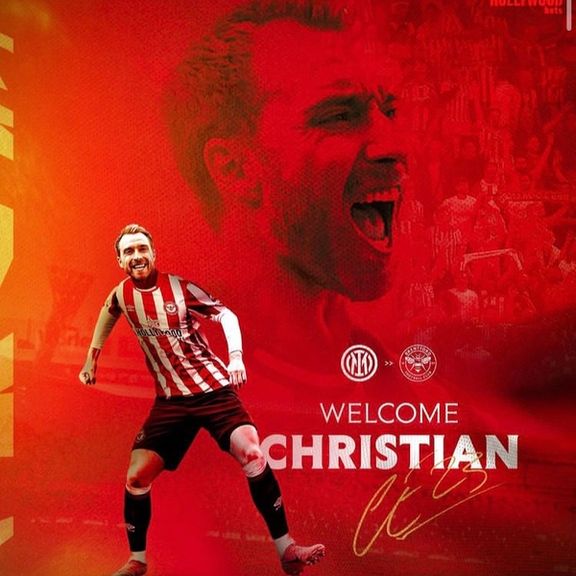 بازگشت کریستین اریکسن به فوتبال و امضای قرارداد با برنتفورد