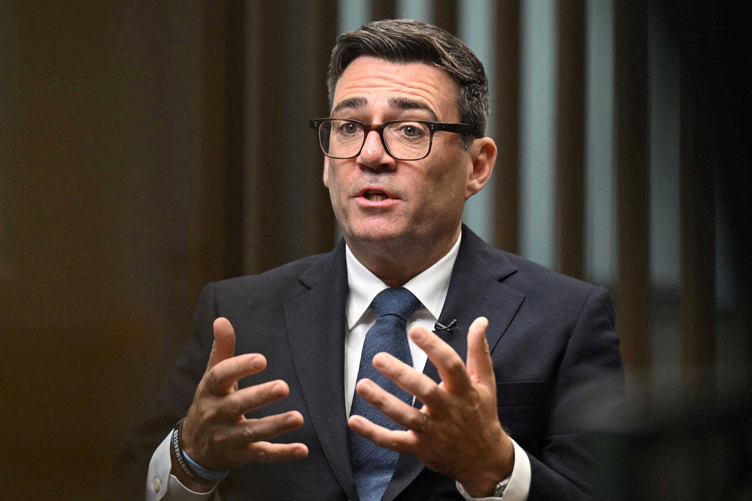  Britain's Prime Minister Andy Burnham speaks during an interview at No 10 North at Heron House, in Manchester, Britain, July 24, 2026.