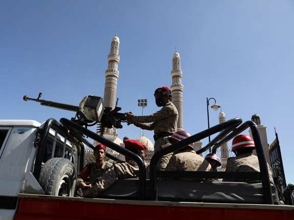 Houthi forces in Sanaa in December 2021