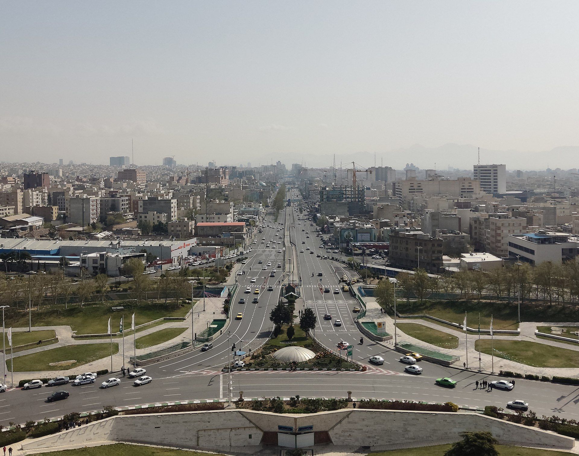 A view of Azadi Street from atop the iconic Azadi Tower in this undated file photo