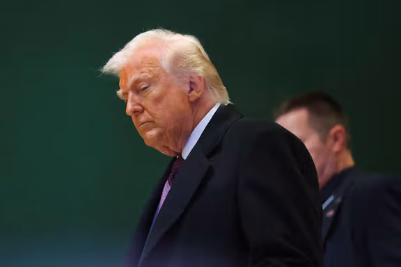 US President Donald Trump walks during the 56th annual World Economic Forum meeting in Davos, Switzerland, January 22, 2026.