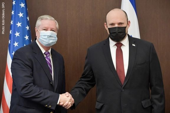 Sen. Lindsey Graham and Israeli Prime Minister Naftali Bennet in February.