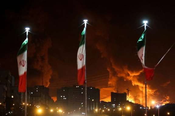 Shahran oil depot in flames after Israeli airstrike, Tehran, Iran, June 15, 2025