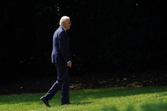 President Joe Biden walks toward the Oval Office upon his return from Wilmington to the White House in Washington, August 5, 2024.