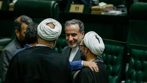 Abbas Araghchi among lawmakers in parliament on Sunday