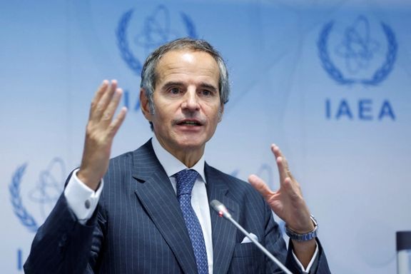 UN nuclear watchdog chief Rafael Grossi attends a press conference during the International Atomic Energy Agency 's (IAEA) 35-nation Board of Governors meeting in Vienna, Austria, September 11, 2023.