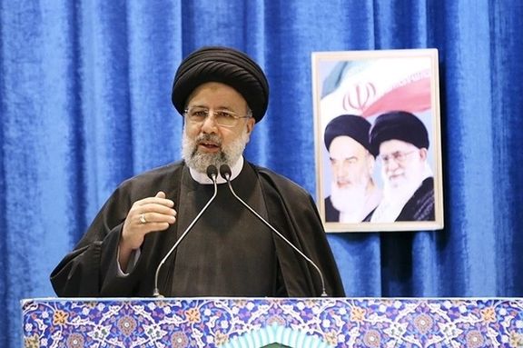 President Ebrahim Raisi speaking on the anniversary of the revolution. February 11, 2022