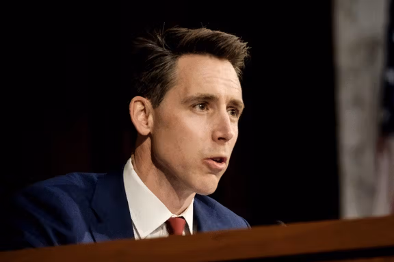 US Senator Josh Hawley (R-MO) speaks at the Senate Judiciary Committee. March 22, 2022