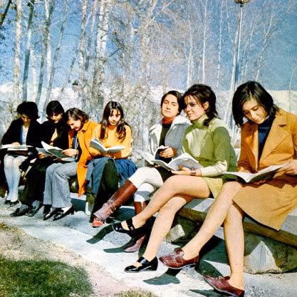 Famous photo of Tehran University students before the Islamic Revolution