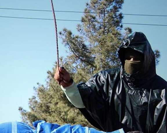 A lashing sentence being carried out in Iran. Undated
