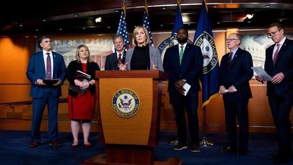 US Representative Claudia Tenney (R-NY) speaking at a Republican Study Committee (RSC) press conference (November 2021)