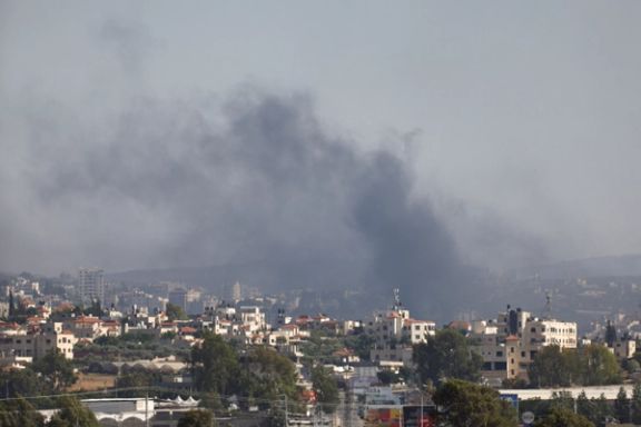 Smoke is seen from Israel's side during a raid on Jenin refugee camp in the West Bank, Salem checkpoint July 3, 2023