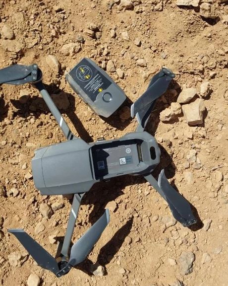 A picture released by the Jordanian Armed Forces website on August 28, 2023, shows what it said is a drone that was flying into Jordanian territory from neighbouring Syria