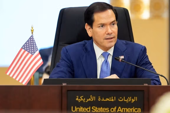 US Secretary of State Marco Rubio speaks during a meeting with foreign ministers of the Gulf Cooperation Council Member States at The Ritz-Carlton Bahrain, in Manama on June 25, 2026.