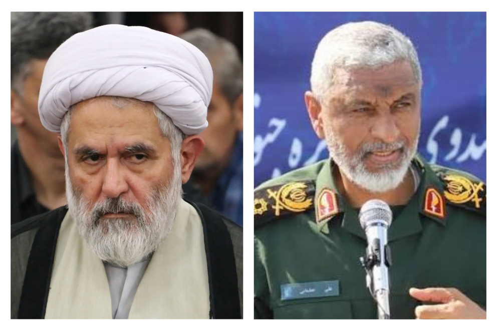 Left: Hossein Taeb, commander of the Basij paramilitary force. Right: Ali Azmaei, commander of the IRGC Navy.