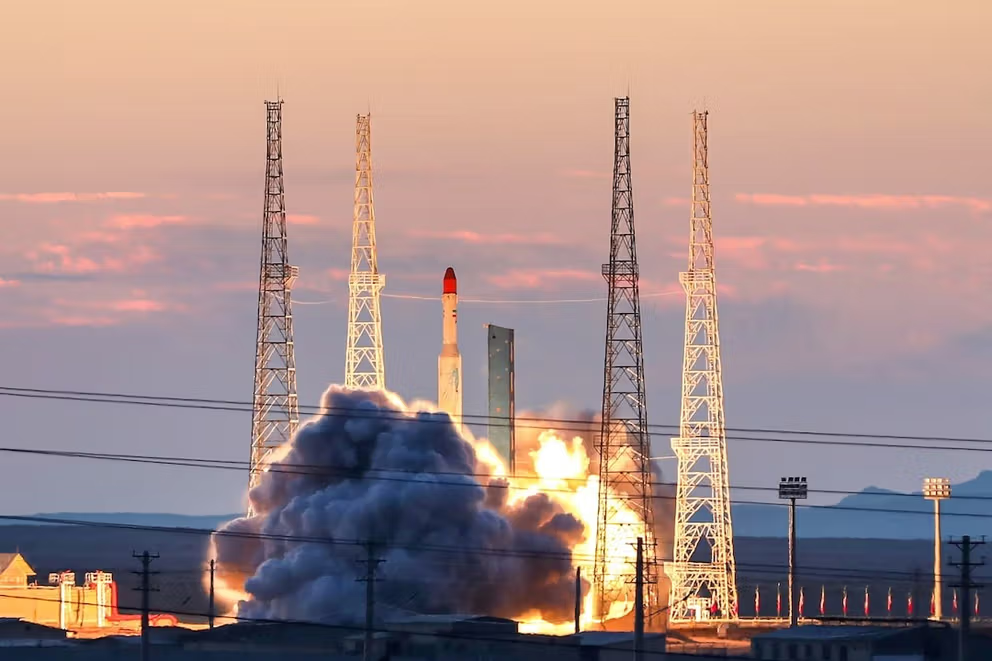 The "Simorgh" satellite carrier launched at an undisclosed location in Iran, in this handout image obtained on December 6, 2024.