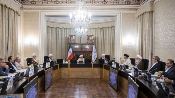 Members of the Guardian Council deliberating in this undated photo.