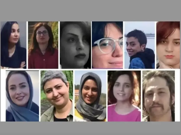 A combo picture of women’s rights activists tried in Rasht, northern Iran, February 2024